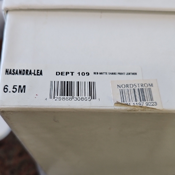 Halogen Red Espadrille Wedge Sandals with Tan Ankle Strap Never Worn Size 6.5M - Picture 12 of 12